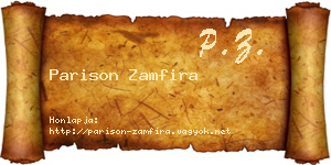 Parison Zamfira névjegykártya